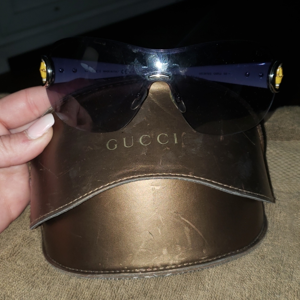 Gucci Rimless Gradient Tint Bamboo Sunglasses 2875